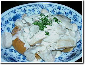 あわび茸と鶏のクリーム煮